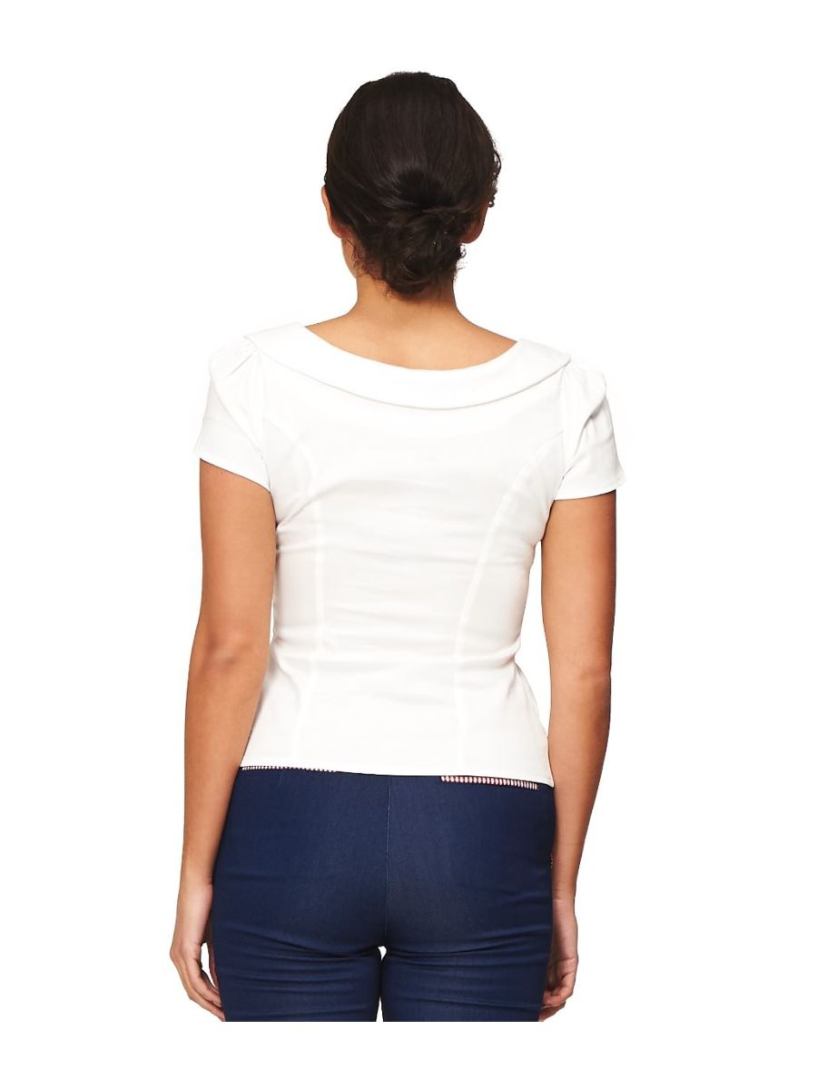 Banned Retro 1940's Retro Style Blouse White