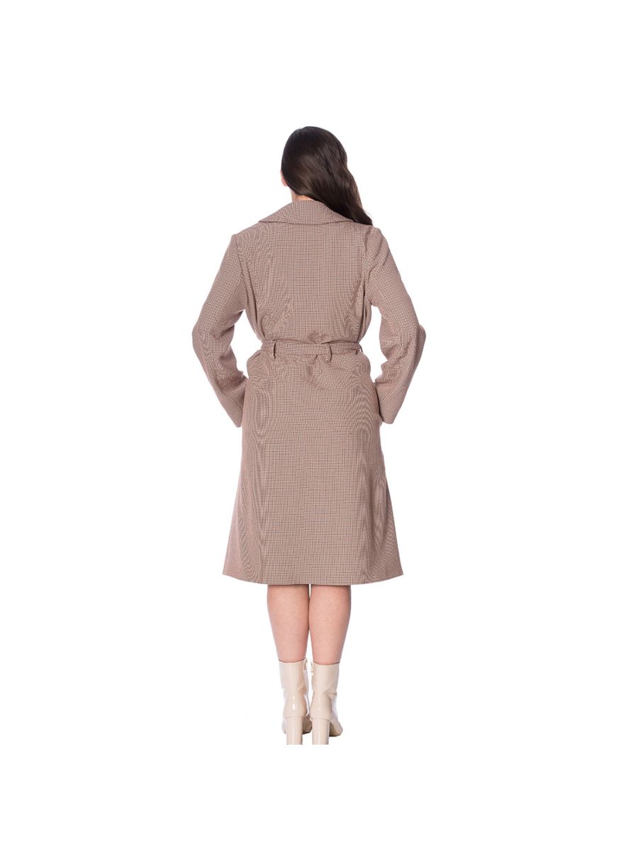 QUEEN BETTY CHECK PARKA COAT