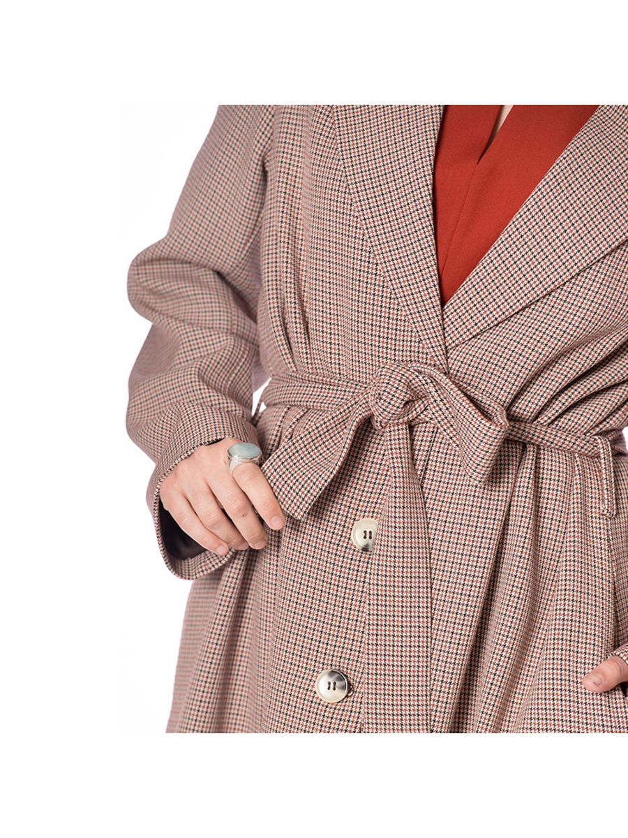 QUEEN BETTY CHECK PARKA COAT