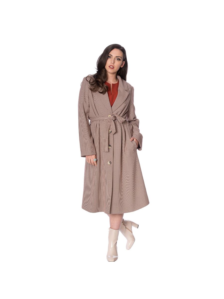 QUEEN BETTY CHECK PARKA COAT