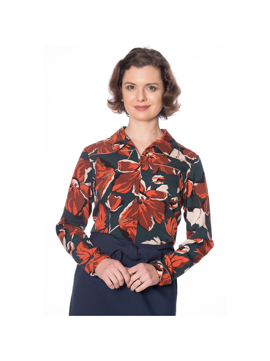 THE WORK TO COCKTAILS FLORAL SHIRT