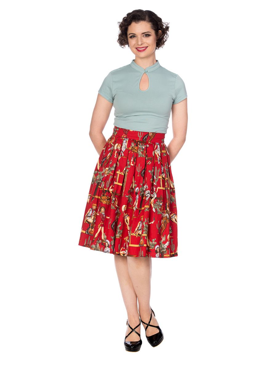 COWGIRL PLEATED SKIRT