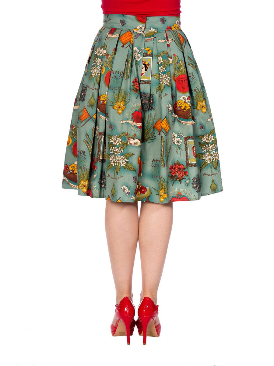 SUMMER MOON PLEATED SKIRT