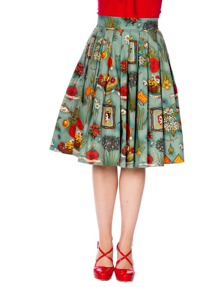 SUMMER MOON PLEATED SKIRT