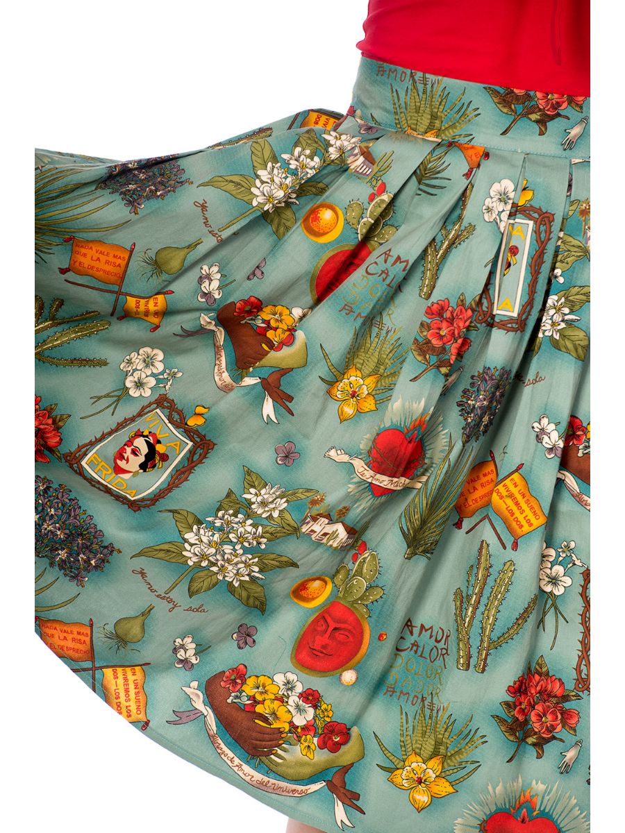 SUMMER MOON PLEATED SKIRT
