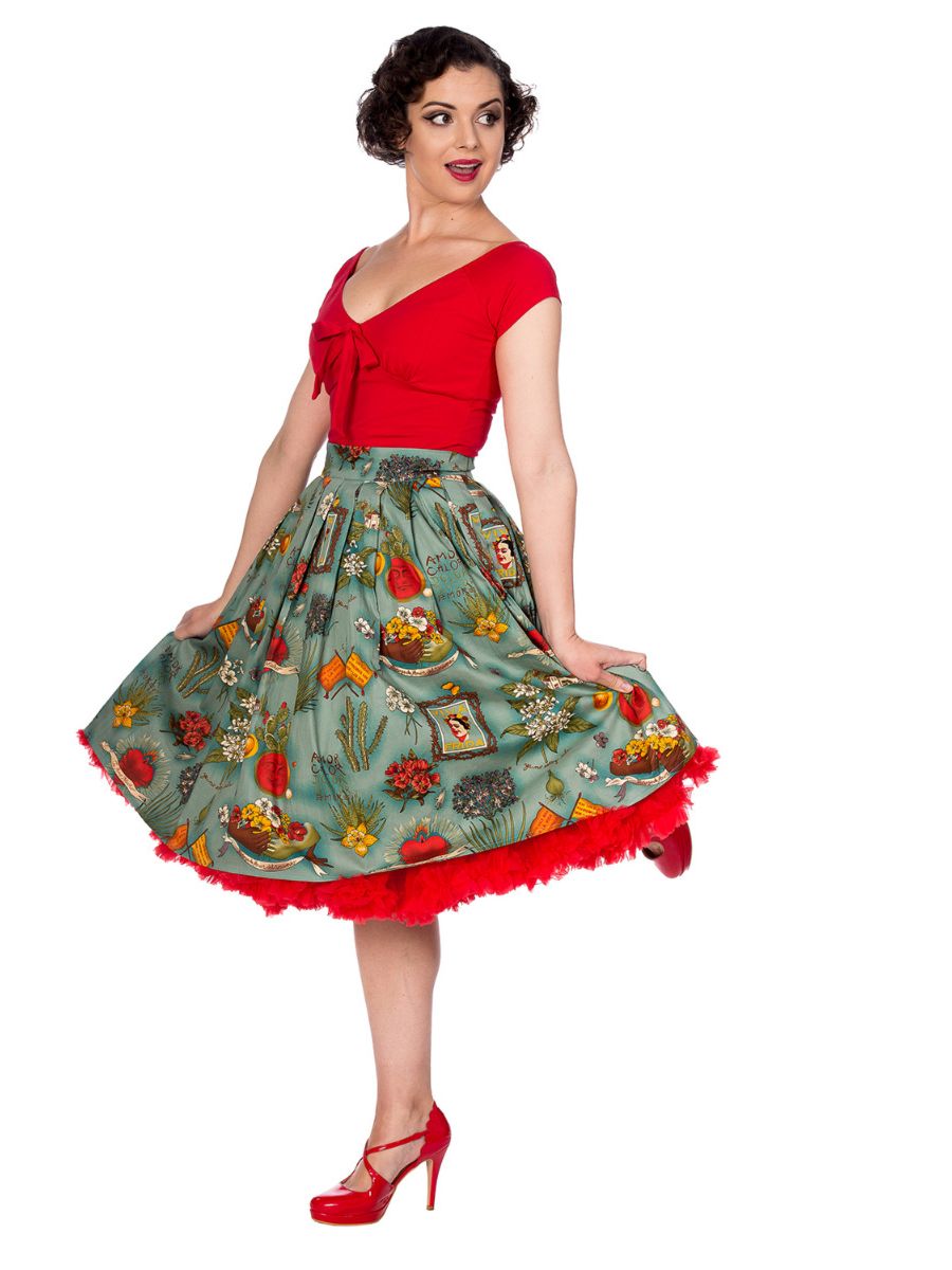 SUMMER MOON PLEATED SKIRT