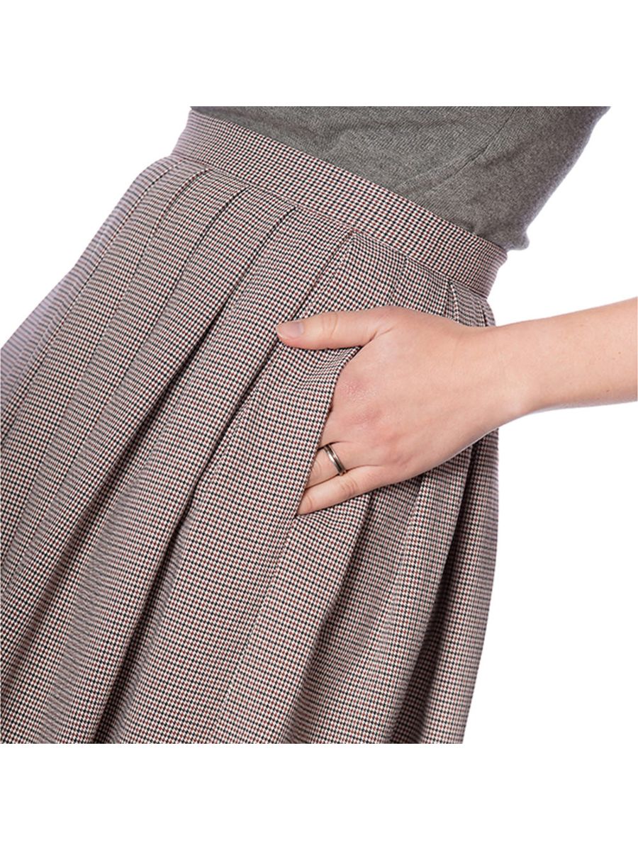 BETTY CHECK PLEAT SKIRT