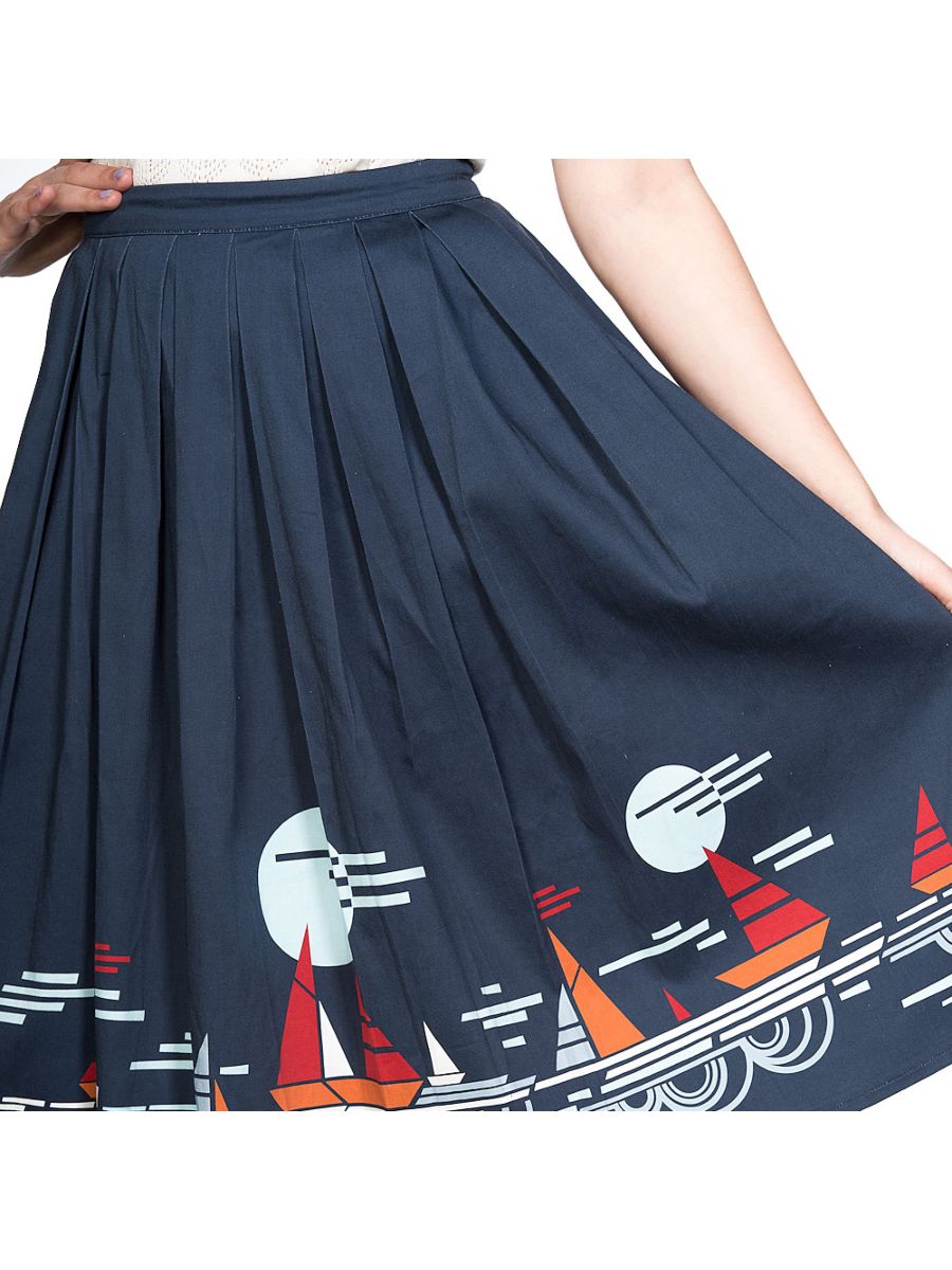 SUMMER SAIL PLEAT SKIRT