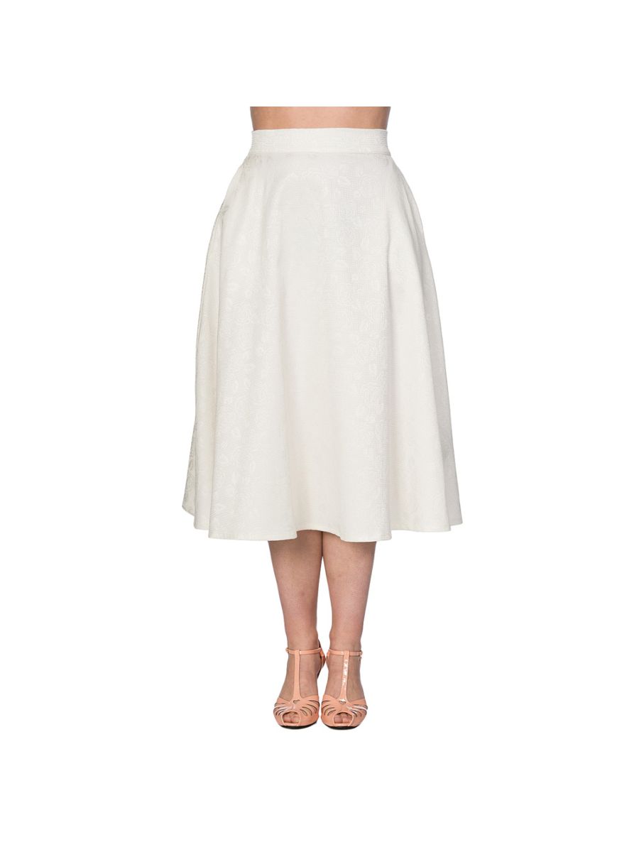 WHITE PREPPY SKIRT
