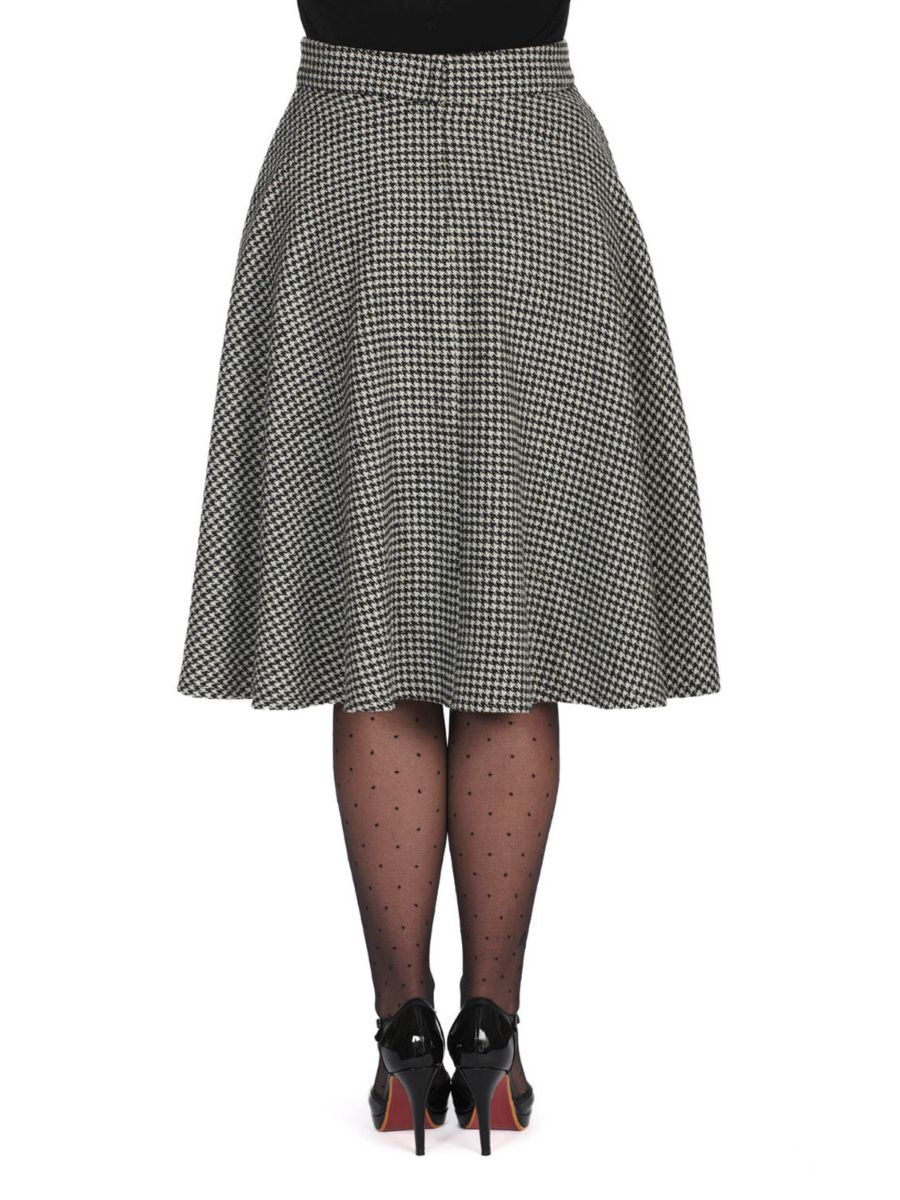 FLORENCE HOUNDSTOOTH SWING SKIRT