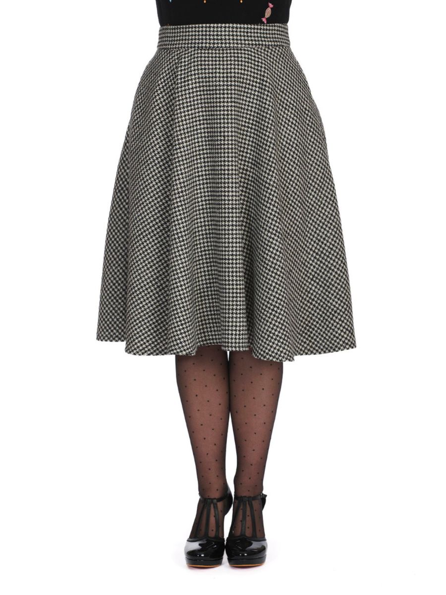 FLORENCE HOUNDSTOOTH SWING SKIRT