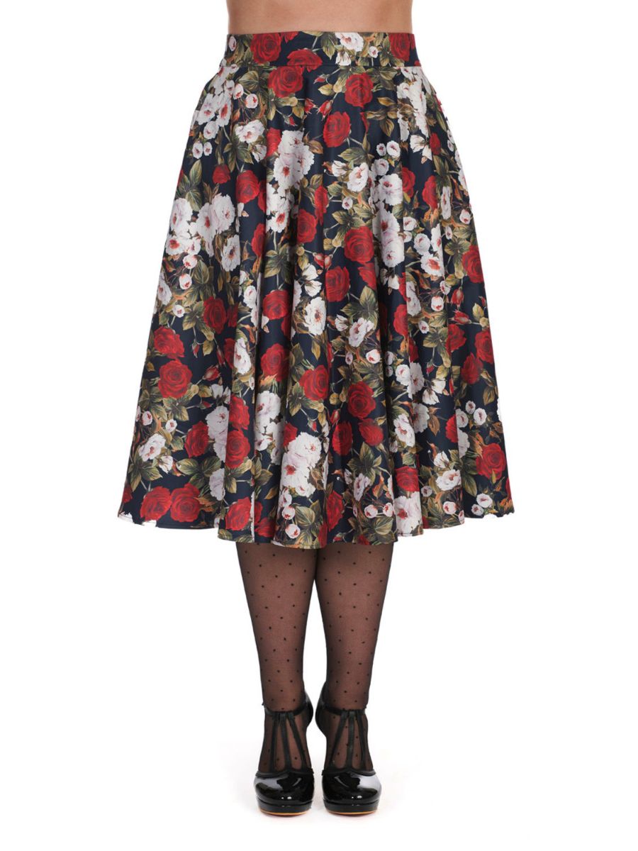 DARK ROSE SWING SKIRT