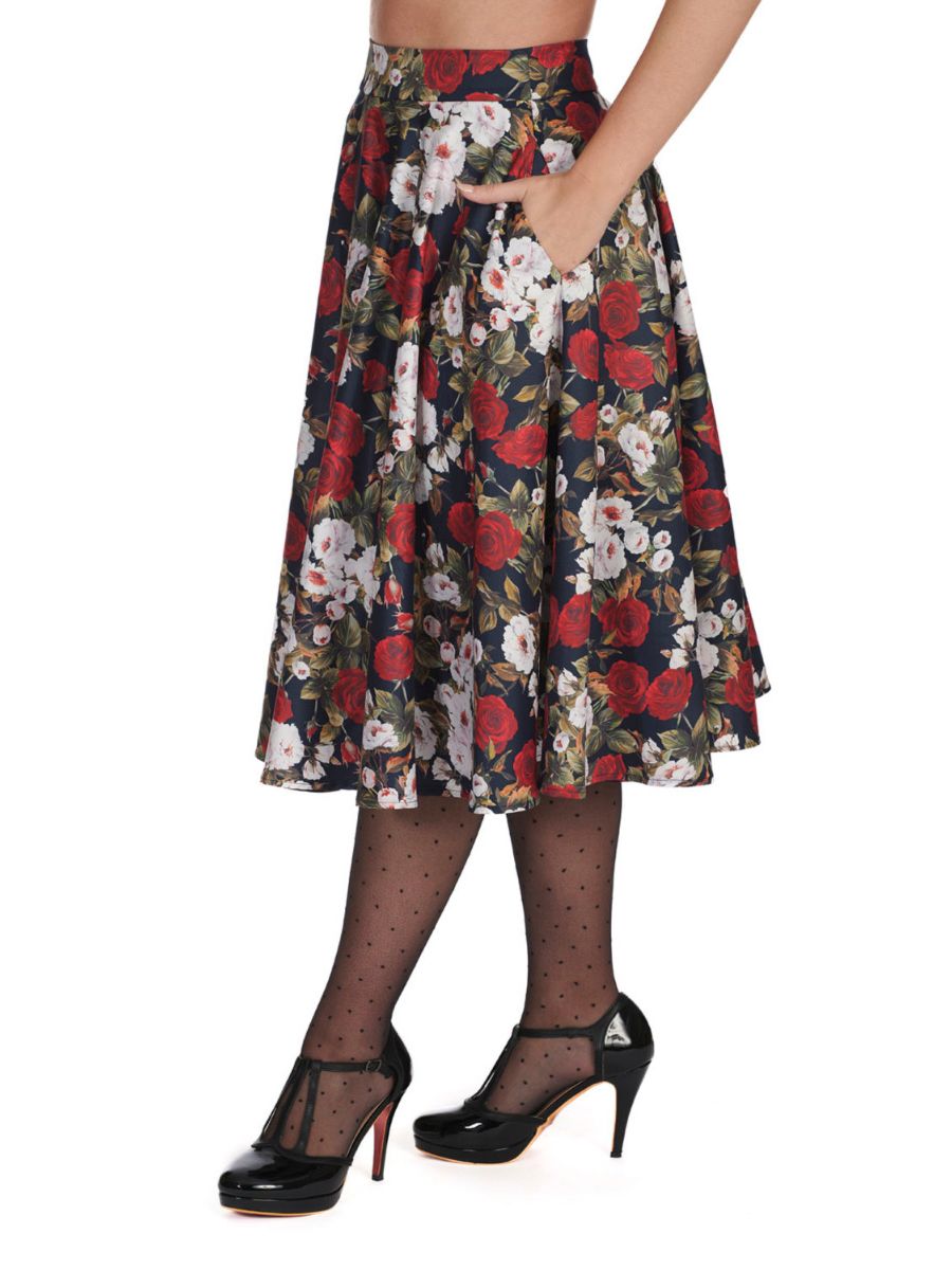 DARK ROSE SWING SKIRT