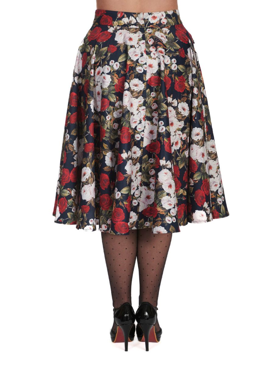 DARK ROSE SWING SKIRT