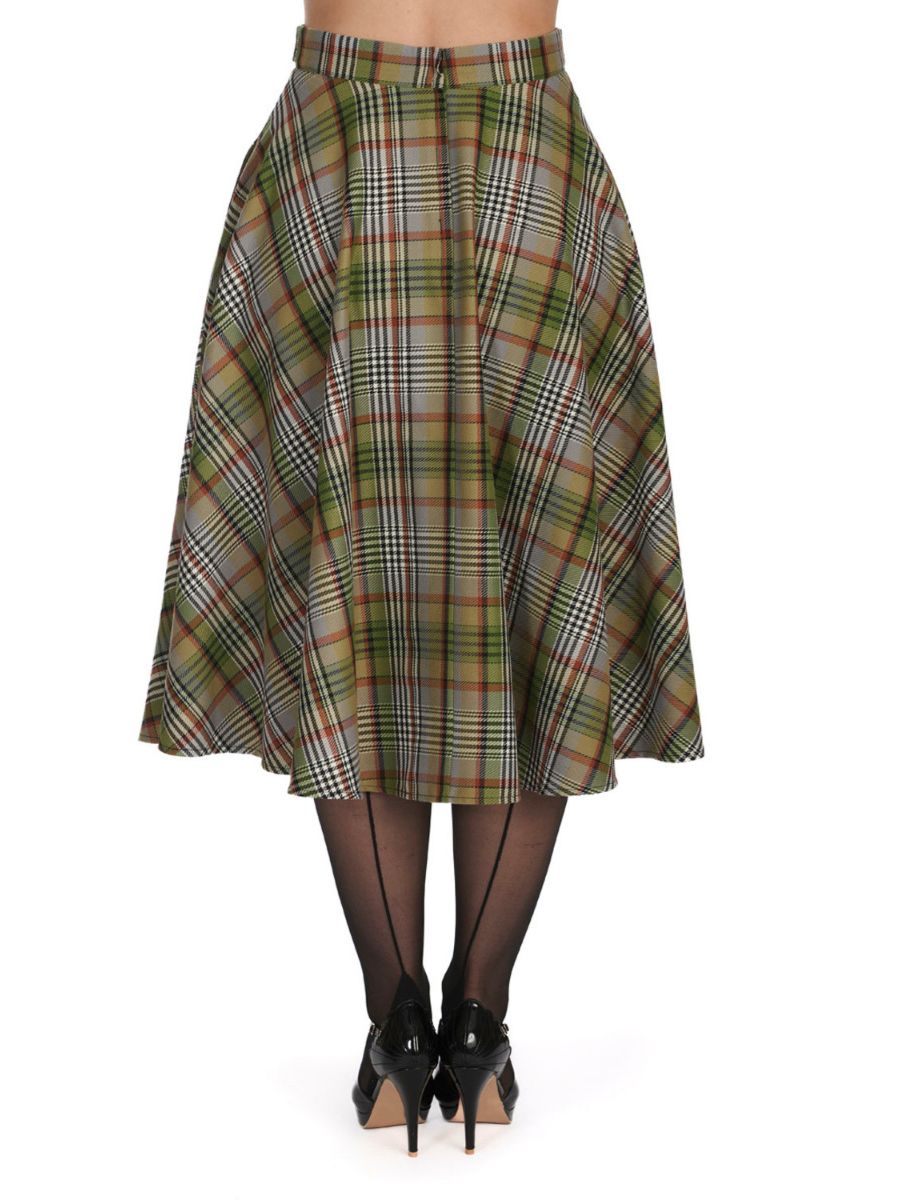 SOPHIA CHECK SWING SKIRT