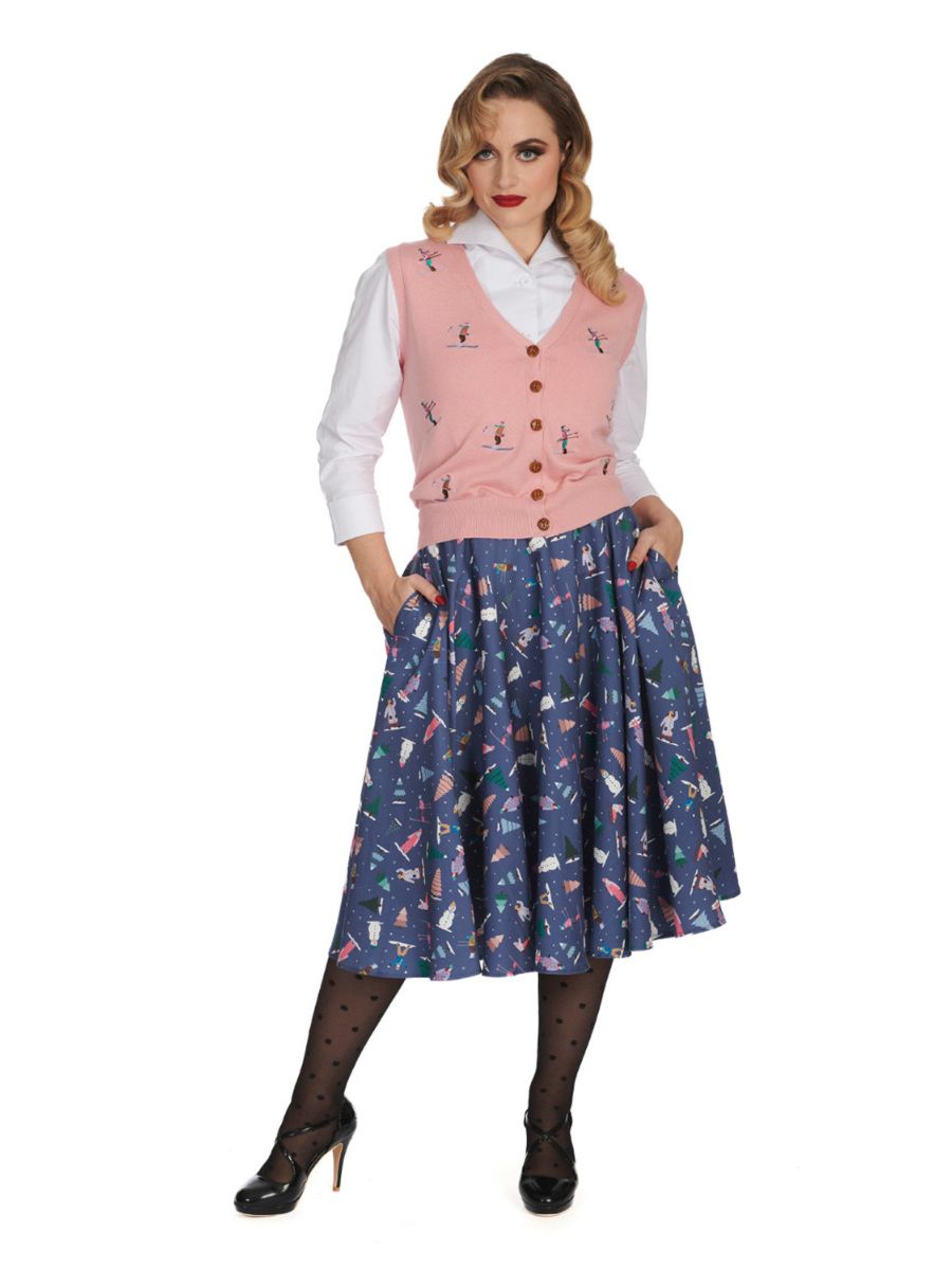 SKI SNOW SEASON FLARE SKIRT