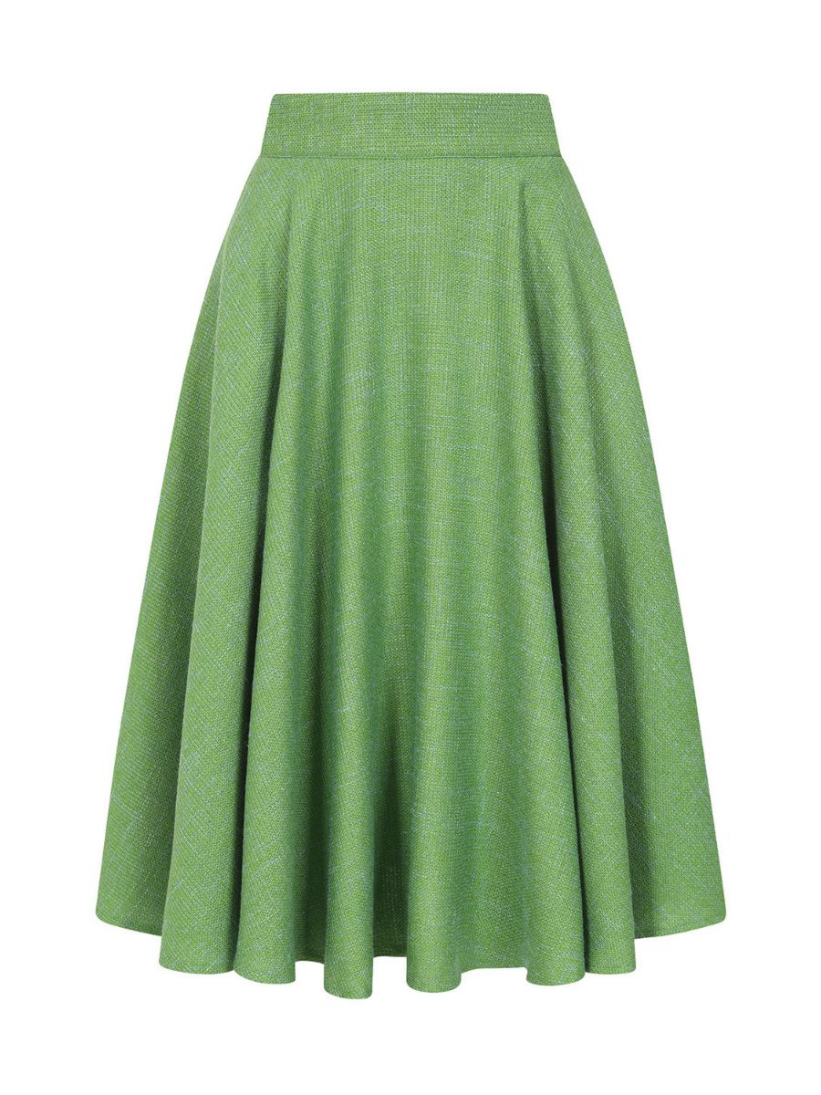 1950's Banned Retro Cary Green swing skirt-Green