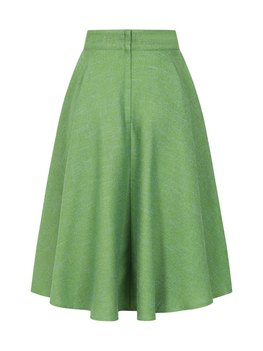 1950's Banned Retro Cary Green swing skirt-Green