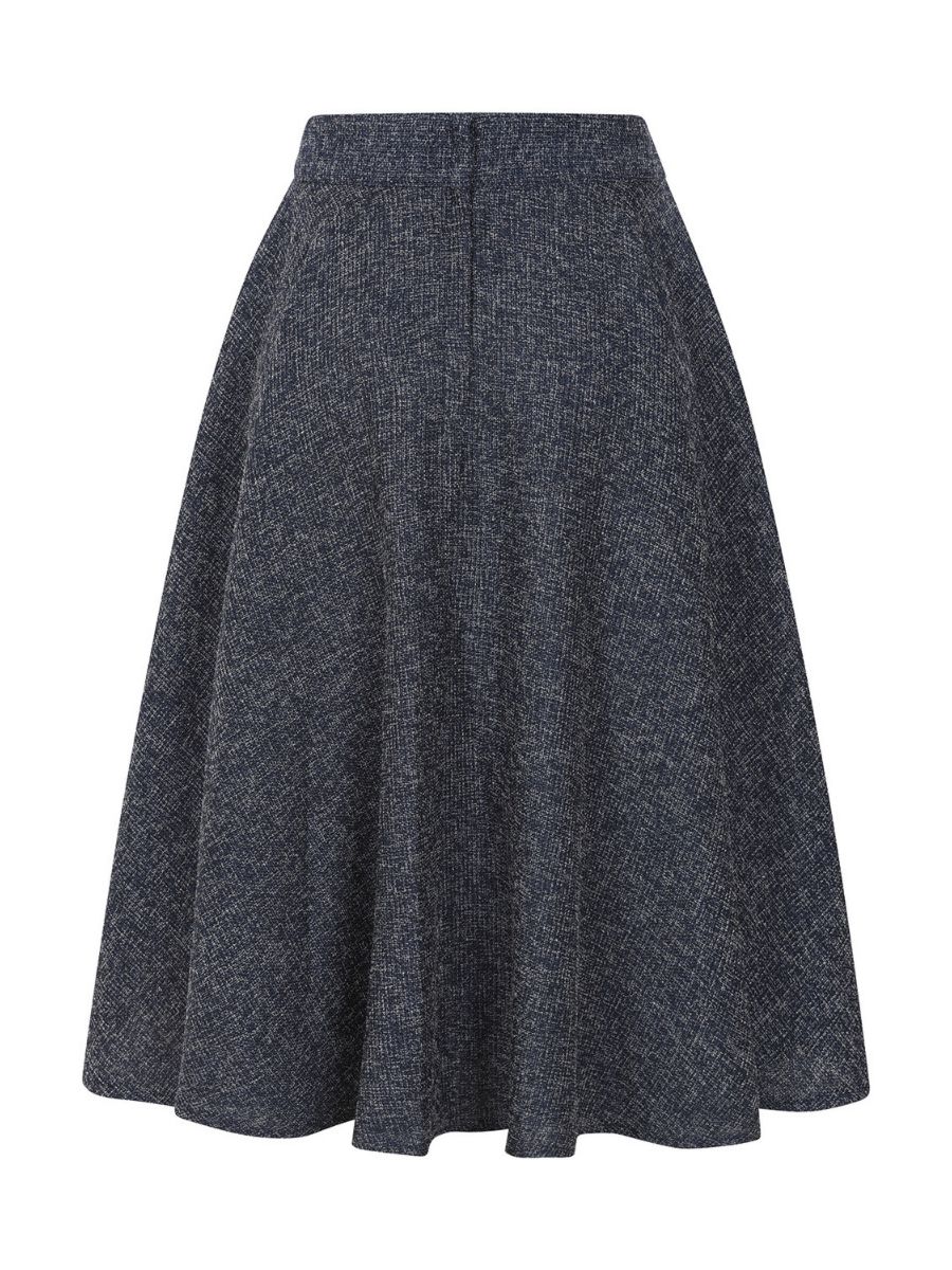 1950's Banned Retro Cary Green swing skirt-Navy