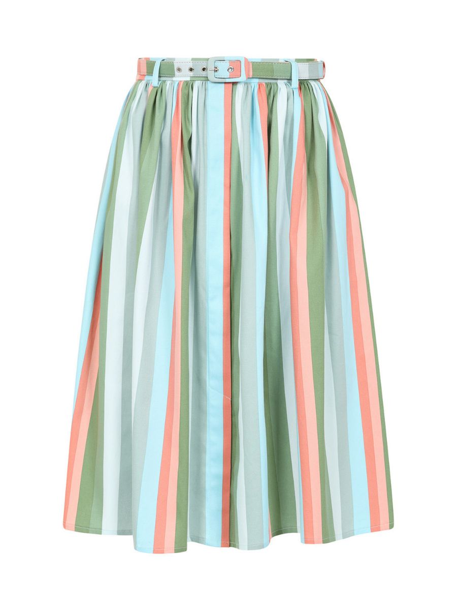 Mila lollipop stripes swing skirt Multicolor