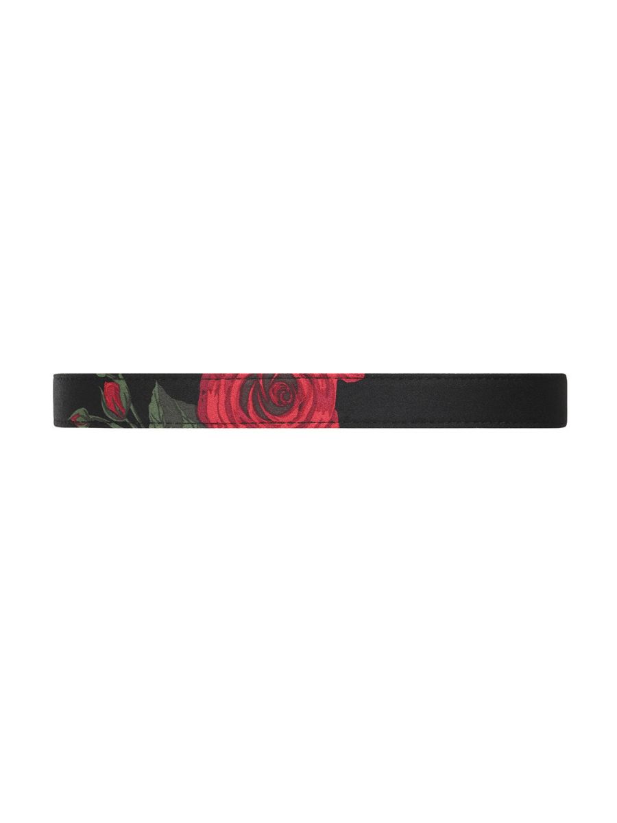 Banned Millie Rose Garden Circle Skirt - Retro Style Floral Swing Skirt with Belt-Black