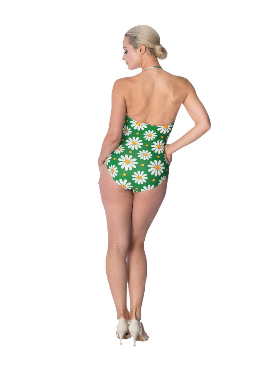 CRAZY DAISY HALTERNECK SWIMSUIT