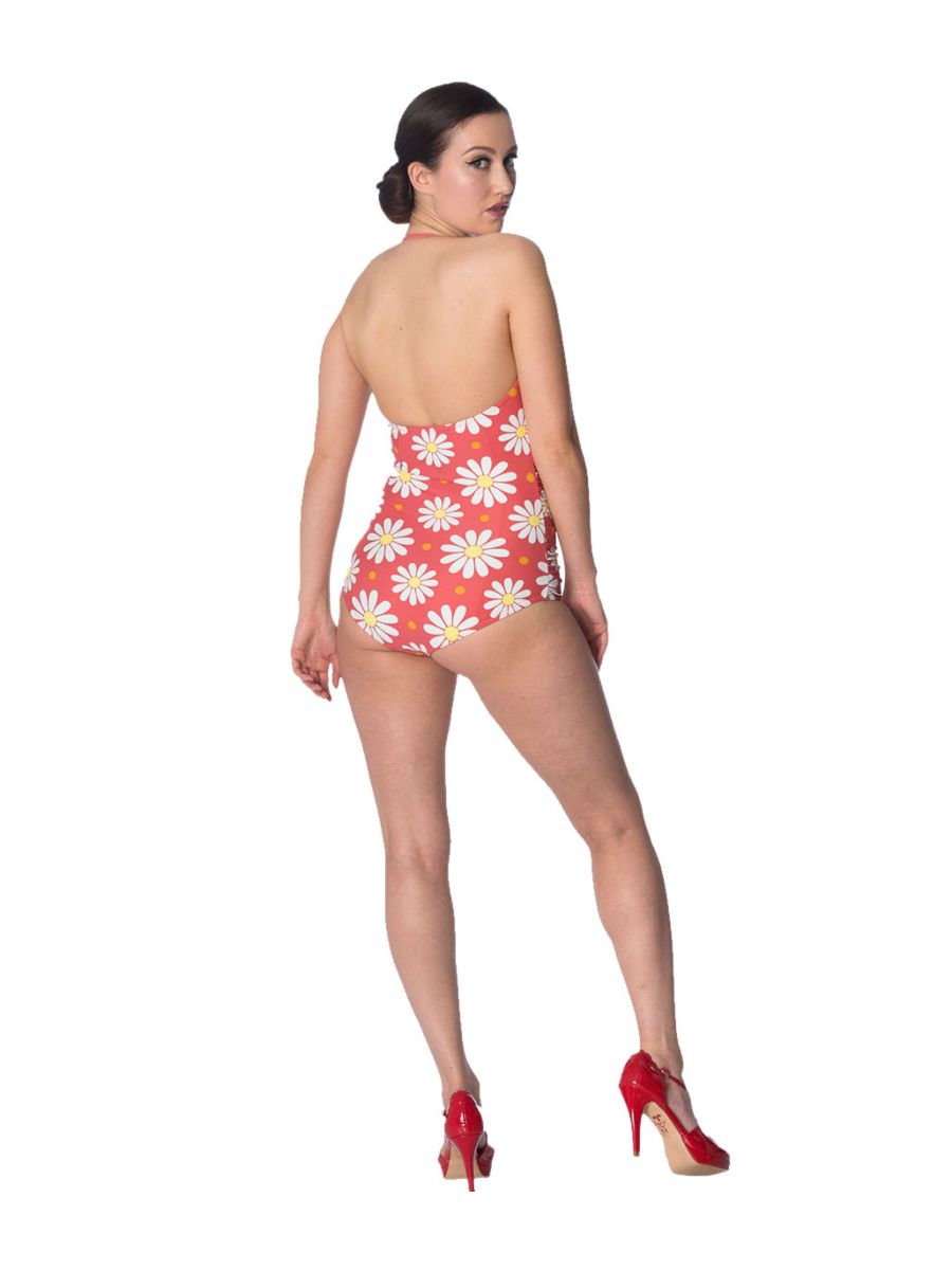 CRAZY DAISY HALTERNECK SWIMSUIT