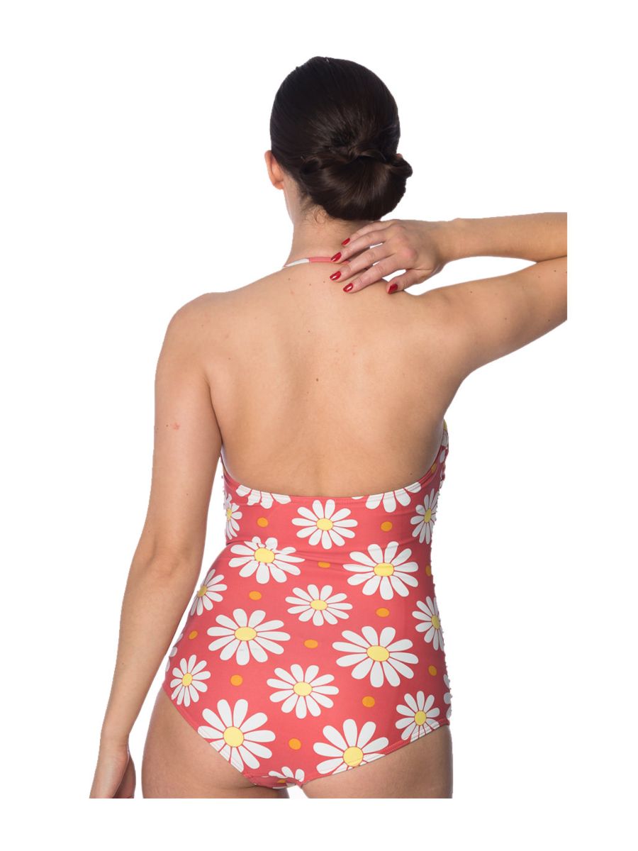 CRAZY DAISY HALTERNECK SWIMSUIT