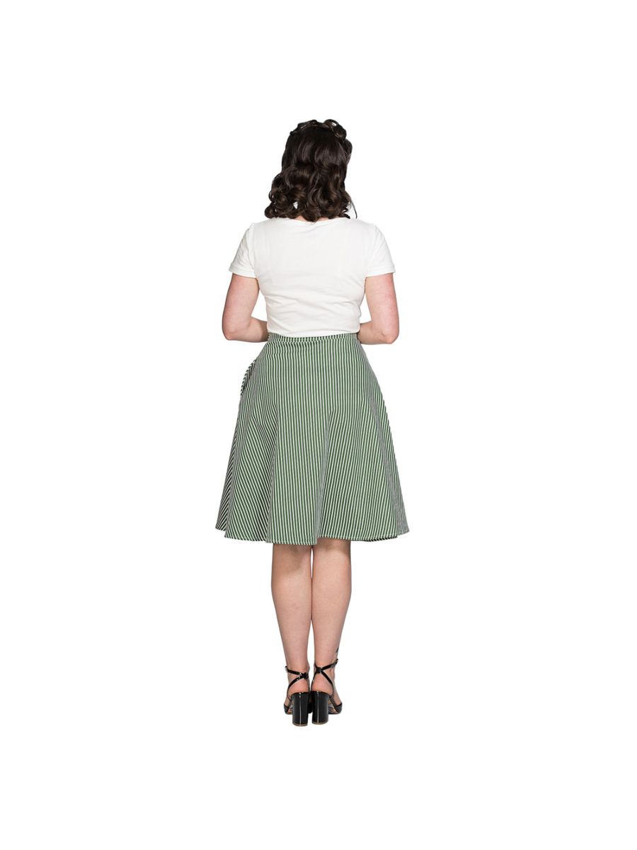 STRIPE AND RIPE WRAP SKIRT