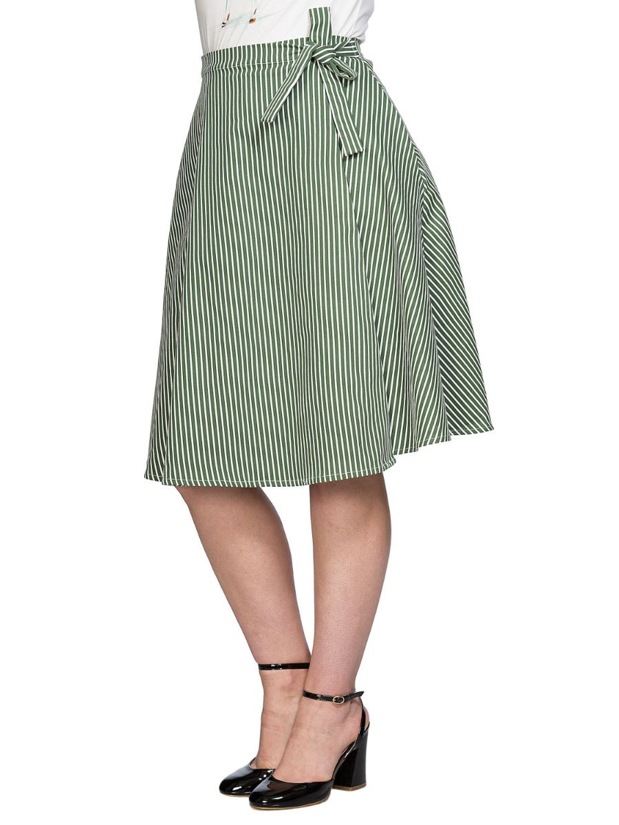 STRIPE AND RIPE WRAP SKIRT