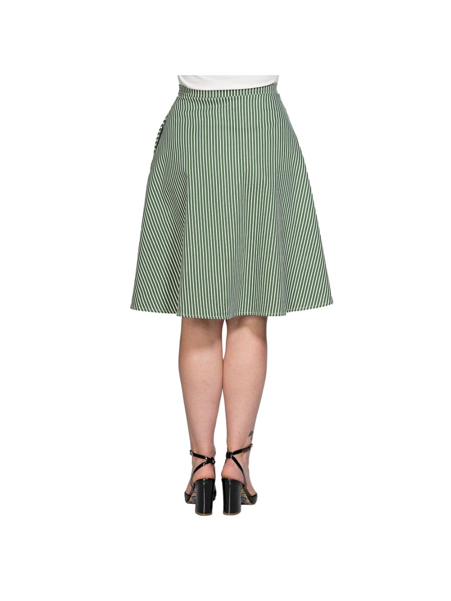STRIPE AND RIPE WRAP SKIRT