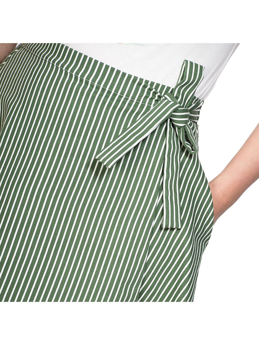 STRIPE AND RIPE WRAP SKIRT