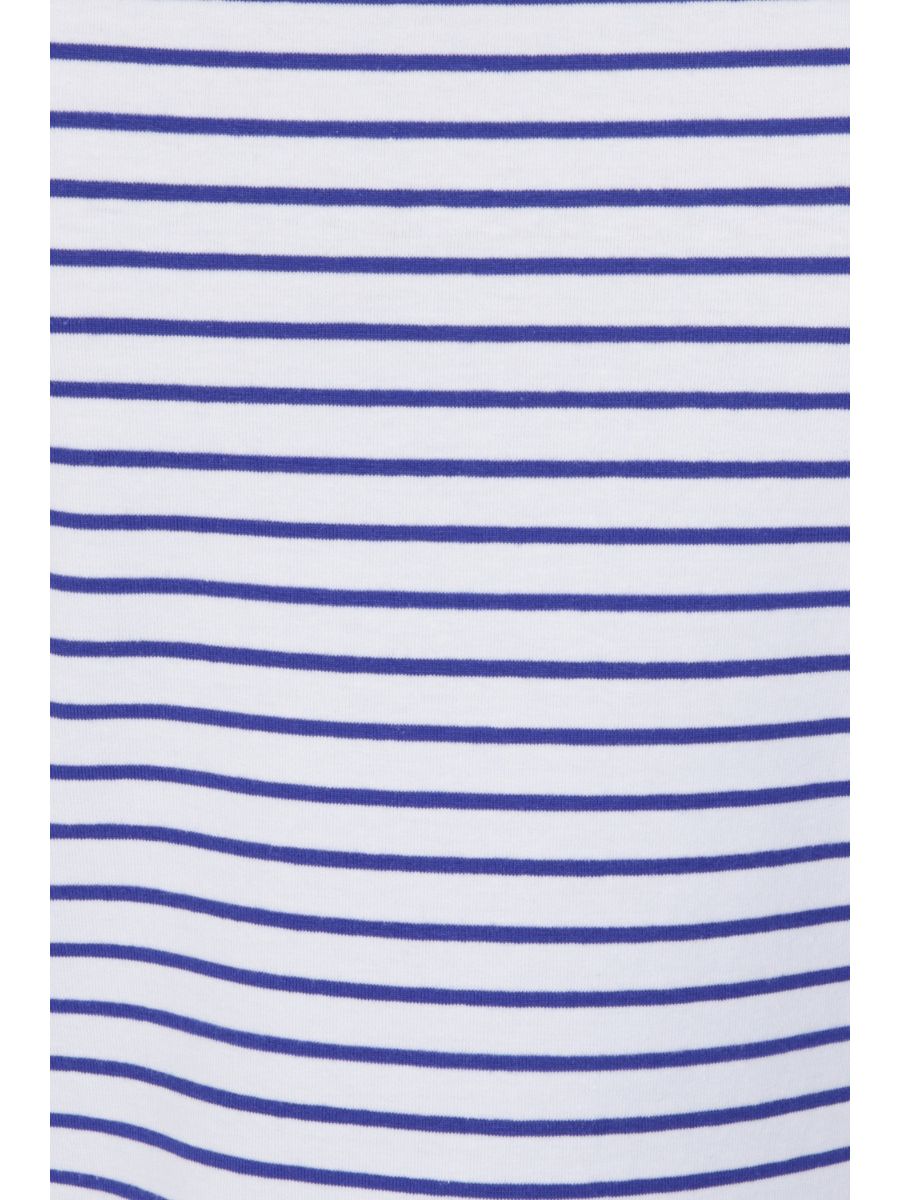 Banned Retro 1950's Italy Sail Nautical Rockabilly Stripe Vintage Dorothy Top Blue