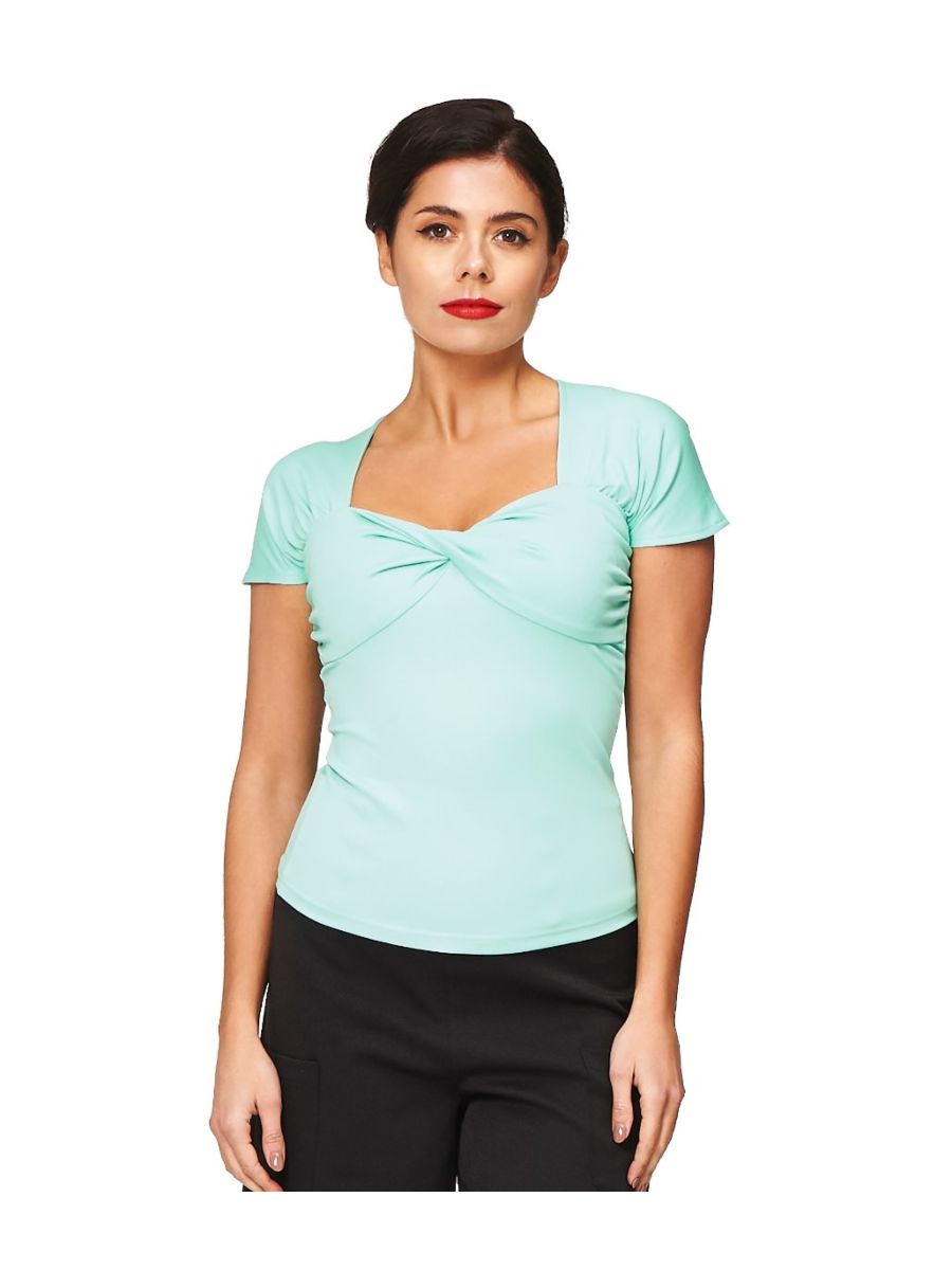 Banned Retro She Who Dares Vintage Twist Top Mint 