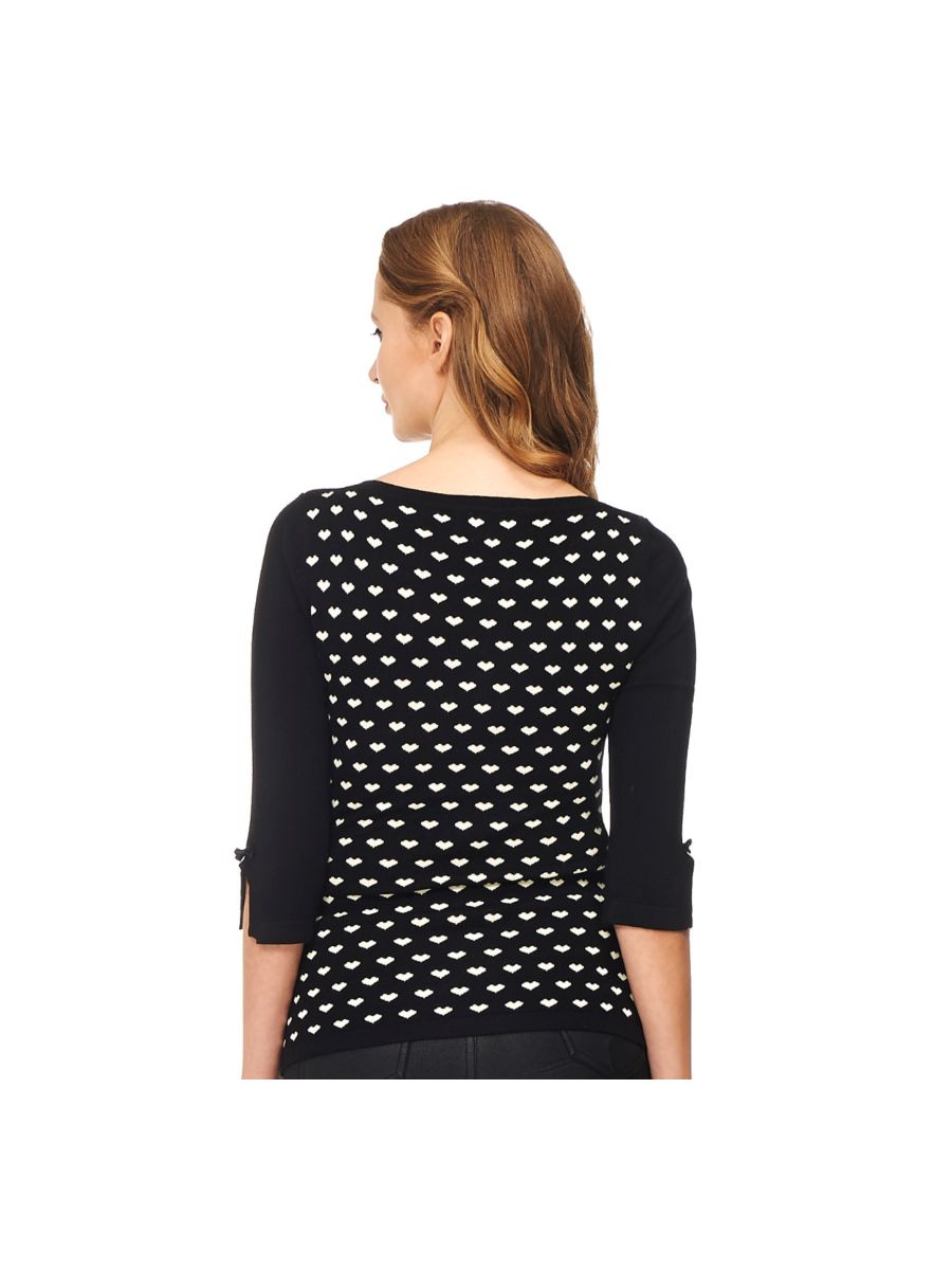 CHARMING HEART KNIT TOP