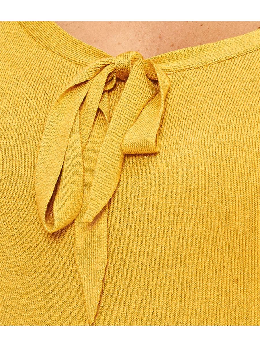 Banned Retro Pretty Illusion Vintage Knit Top Mustard