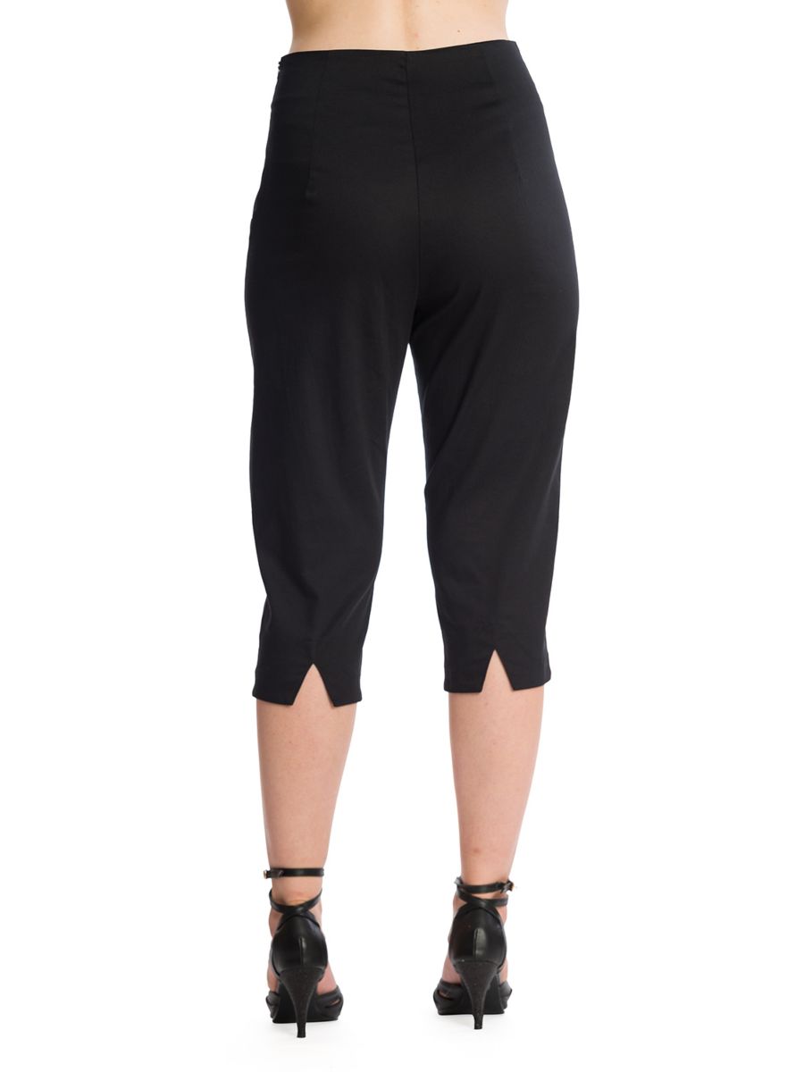 Banned Retro Sweet Revenge Cherry Skull Rockabilly Trousers