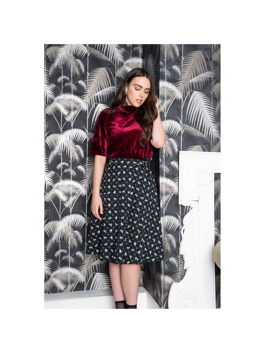 WILD HORSES WRAP SKIRT