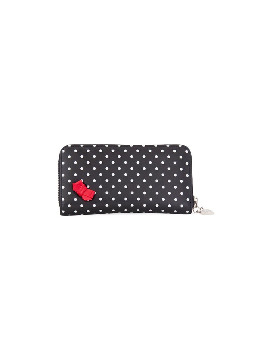 Banned Retro 1950's Strawberry Fragola Polka Dot Black Purse